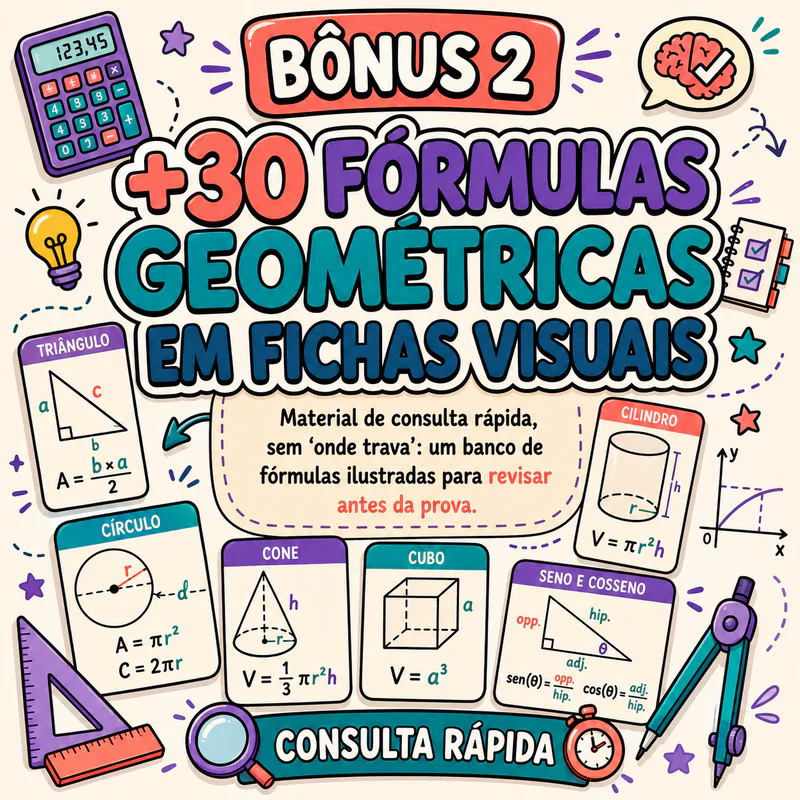 Bônus 2 — Mais de 30 Fórmulas Geométricas em Fichas Visuais